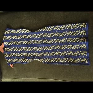 BCBG Jose Sleeveless Jacquard Dress